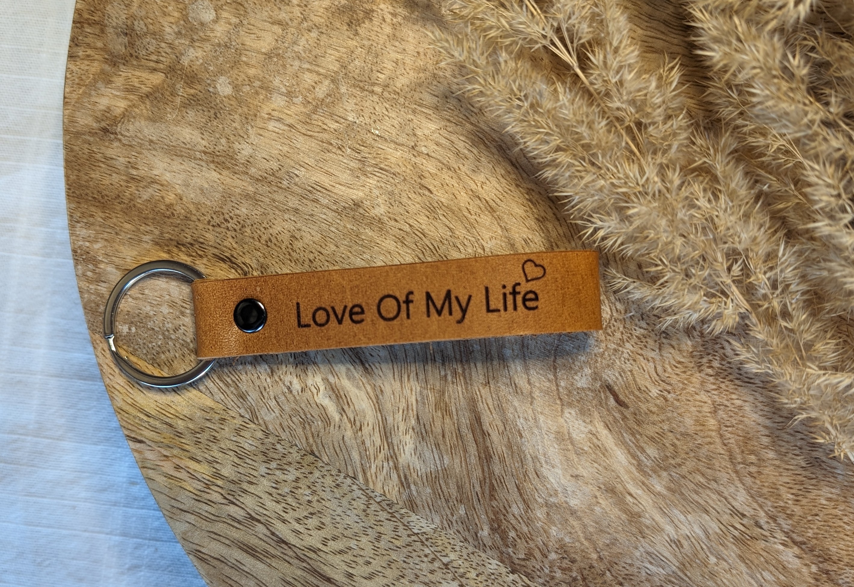 Schlüsselanhänger aus Leder Love Of My Life handgemacht